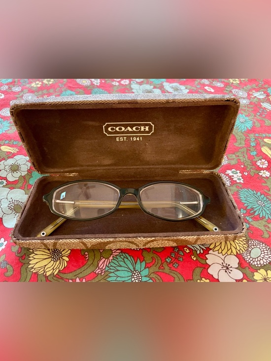 Coach Accessories - Coach Vintage Women's Green and Gold Oval Eyeglass Frames